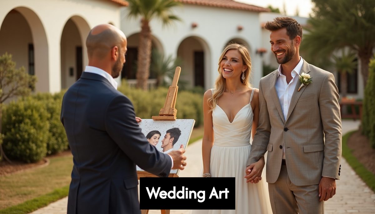 Live Wedding Painting at a Finca in Spain